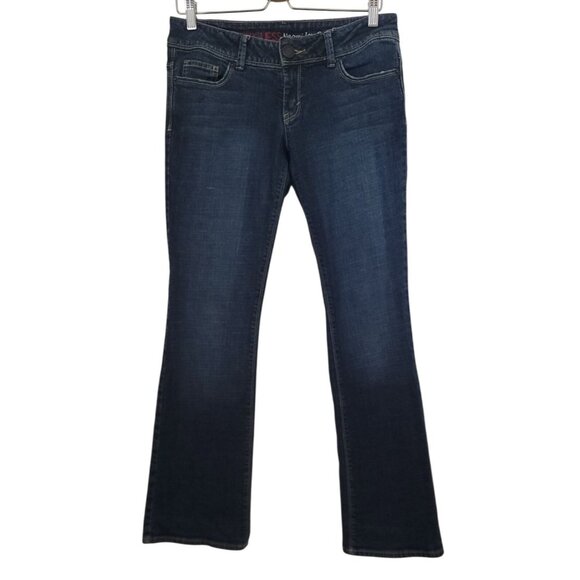 G By Guess Naomi Low Bootcut Blue Jeans Embroidered Pockets Women's Sz 29 - Picture 1 of 8